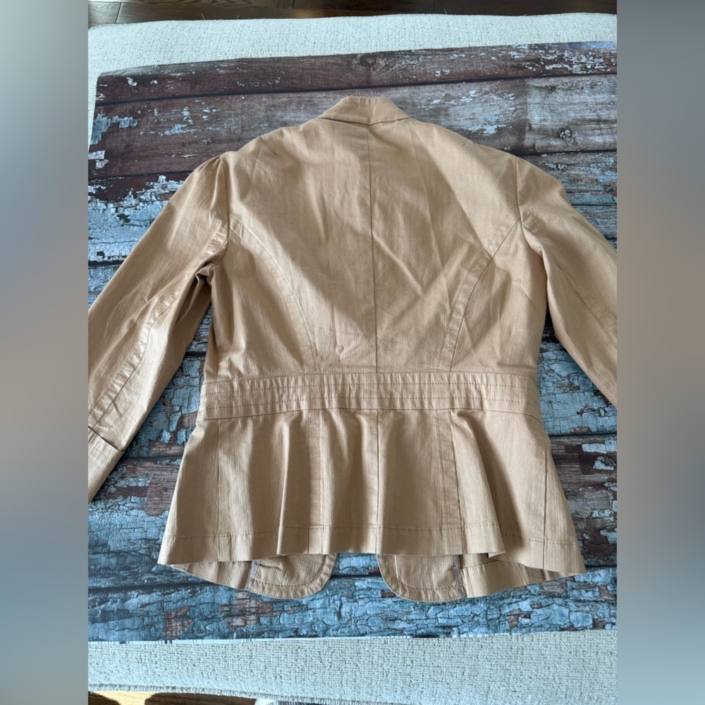 Trina Turk Tan Fitted Utility Jacket - Picture 10 of 11
